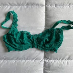 Cosa Bella 32C underwire lace teal bra